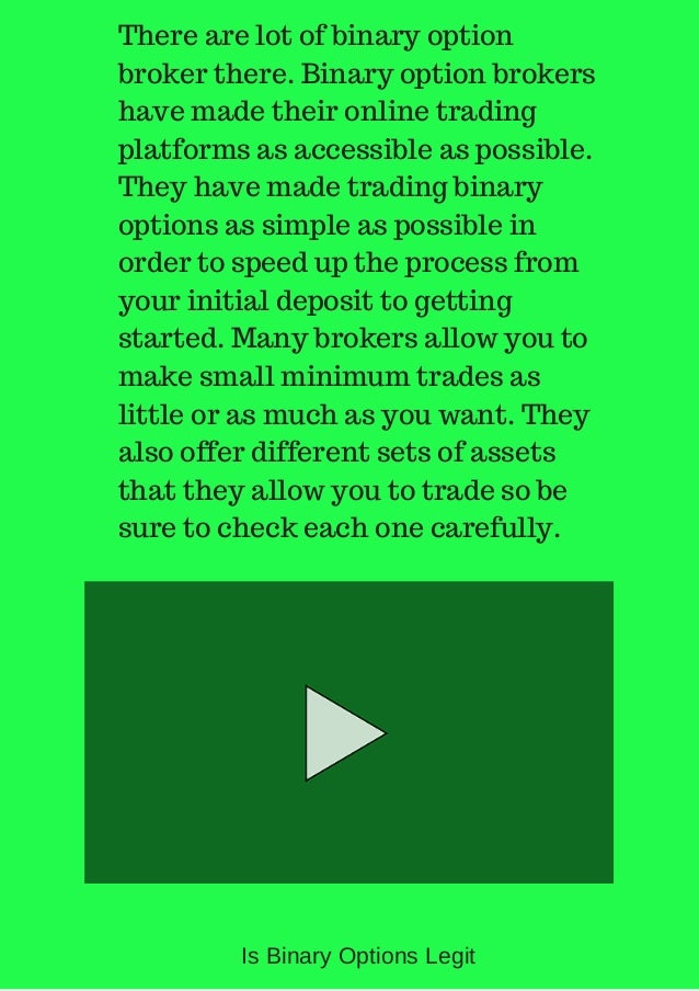 binary options trading industry